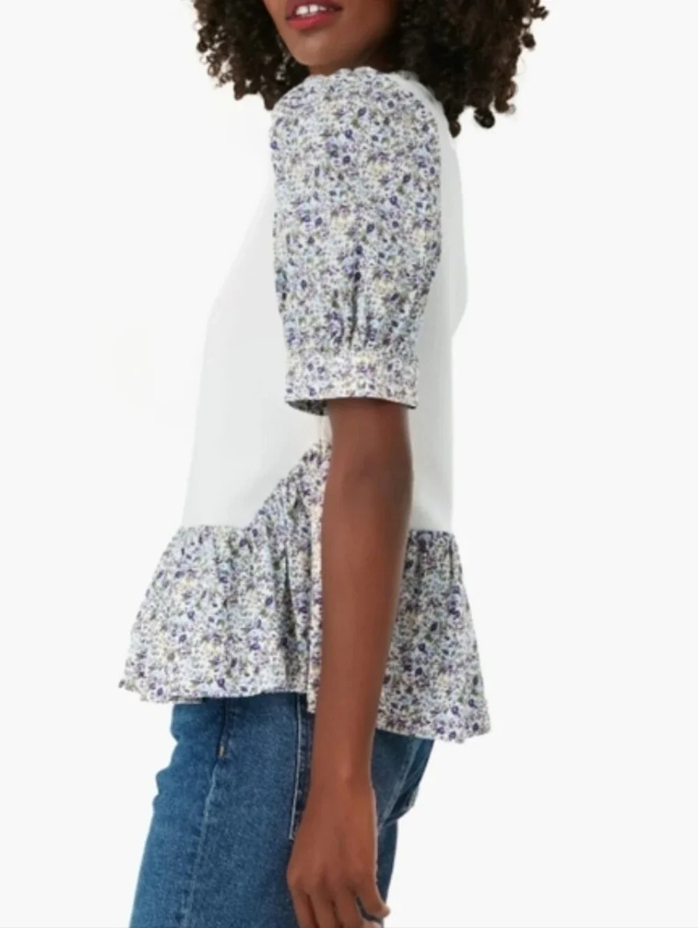 Hyacinth House Mixed Media Savannah Blouse Top Ditsy Floral Cottagecore Size XXL